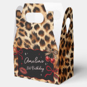 Leopard Cheetah Cherry Birthday Favor Box フェイバーボックス (オープン)