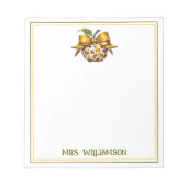 Leopard Cheetah Print Teacher's Apple ノートパッド (正面)