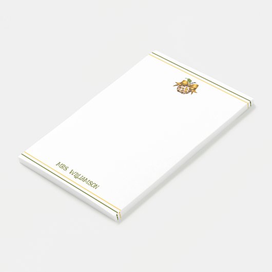 Leopard Cheetah Print Teacher's Apple ポストイット (アングル)