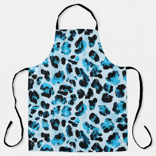 Leopard Cheetah Skin:水彩ヴィンテージ絞り染め エプロン (正面)
