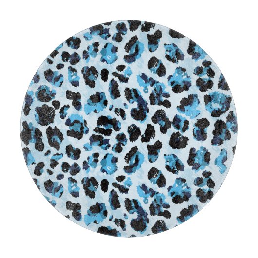 Leopard Cheetah Skin:水彩ヴィンテージ絞り染め カッティングボード (正面)