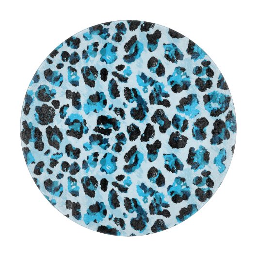 Leopard Cheetah Skin：水彩ヴィンテージ絞り染め カッティングボード (正面)