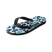 Leopard Cheetah Skin：水彩ヴィンテージ絞り染め キッズビーチサンダル (アングル)