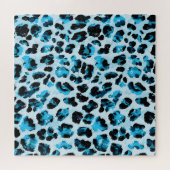 Leopard Cheetah Skin:水彩ヴィンテージ絞り染め ジグソーパズル (横)