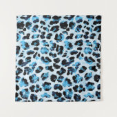 Leopard Cheetah Skin:水彩ヴィンテージ絞り染め タペストリー (正面(横))
