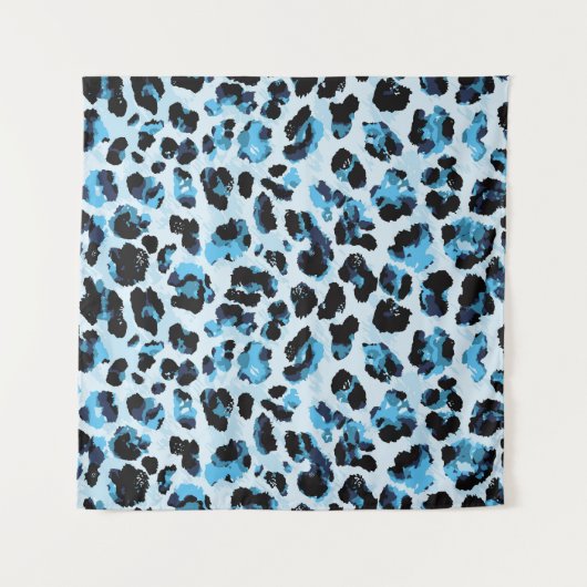 Leopard Cheetah Skin:水彩ヴィンテージ絞り染め タペストリー (正面)