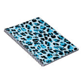 Leopard Cheetah Skin:水彩ヴィンテージ絞り染め ノートブック (右側)