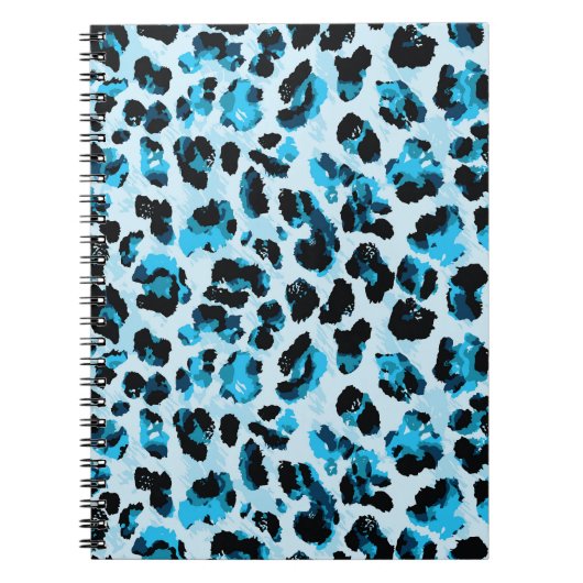 Leopard Cheetah Skin:水彩ヴィンテージ絞り染め ノートブック (正面)