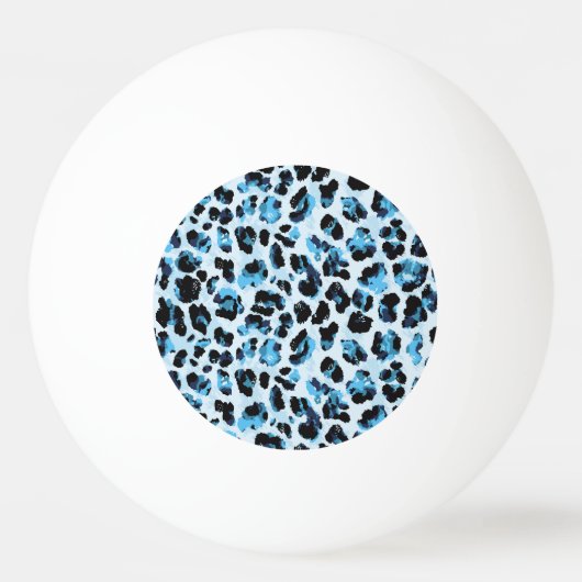 Leopard Cheetah Skin：水彩ヴィンテージ絞り染め 卓球ボール (正面)