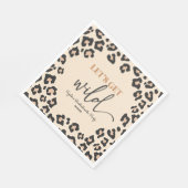 Leopard Cheetah Wild Bachelorette Weekend Party スタンダードランチョンナプキン (角)