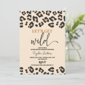 Leopard Cheetah Wild Bachelorette Weekend Party 招待状 (スタンド正面)