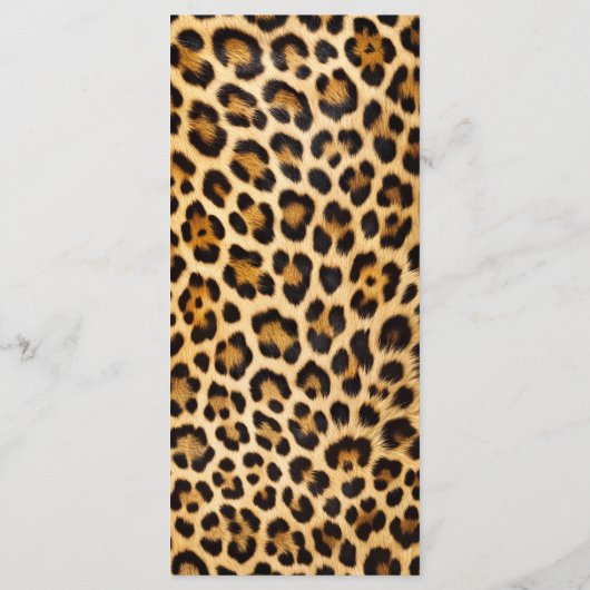 Leopard Cherry Pink Bow Birthday メニュー (裏面)