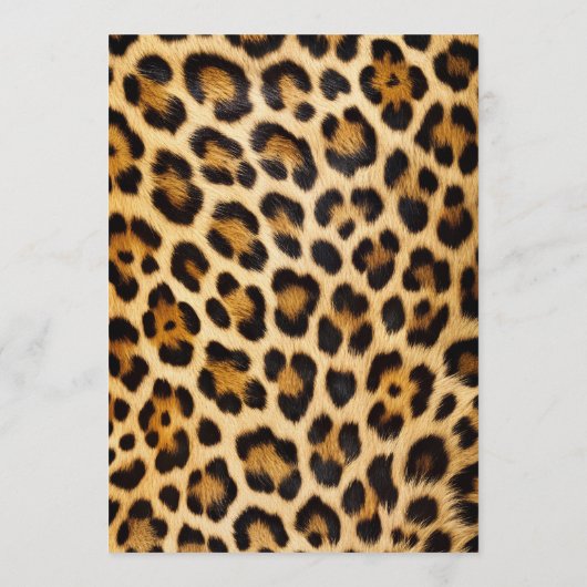 Leopard Cherry Pink Bow Birthday Cute & Glam 招待状 (裏面)