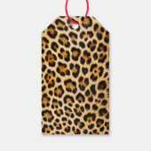 Leopard Cherry Pink Bow Birthday Cute & Glam Party ギフトタグ (裏面)