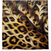 Leopard Chic:すべてのベッドルームスタイリッシュのためのデュベ シャワーカーテン (正面)