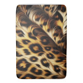 Leopard Chic：すべてのベッドルームスタイリッシュのためのデュベ バスマット (正面縦)