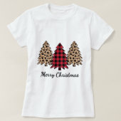 Leopard Christmas, Christmas family, Leopard Print Tシャツ (デザイン正面)