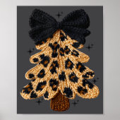 Leopard Christmas Tree,christmas Coquette Bow Yarn ポスター (正面)