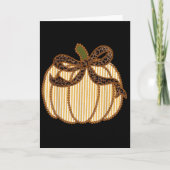 Leopard Coquette Bow Thanksgiving Autumn Fall Pump カード (正面)