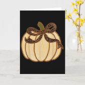 Leopard Coquette Bow Thanksgiving Autumn Fall Pump カード (黄色い花)