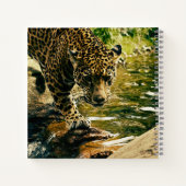 Leopard Crossing a Streamの写真 ノートブック (裏面)