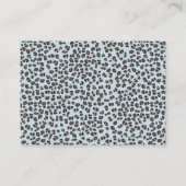 Leopard Cub Blue Safari Baby Shower Books for Baby エンクロージャーカード (裏面)