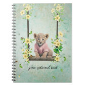 Leopard Cub on Swing Spiral Photo Notebook ノートブック (正面)