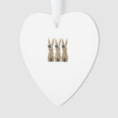 Leopard Cute Bunny Bow Funny Christian Easter Day  オーナメント (正面)