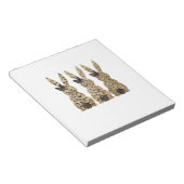 Leopard Cute Bunny Bow Funny Christian Easter Day  ノートパッド (アングル)