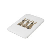 Leopard Cute Bunny Bow Funny Christian Easter Day  バスマット (アングル)