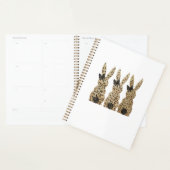 Leopard Cute Bunny Bow Funny Christian Easter Day  プランナー手帳 (ディスプレー)