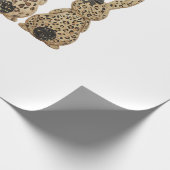 Leopard Cute Bunny Bow Funny Christian Easter Day  ラッピングペーパー (角)