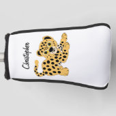 Leopard Design Personalised ゴルフヘッドカバー (正面)