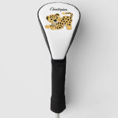 Leopard Design Personalised ゴルフヘッドカバー (正面)