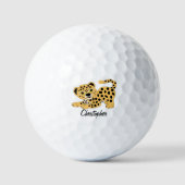 Leopard Design Personalised ゴルフボール (正面)