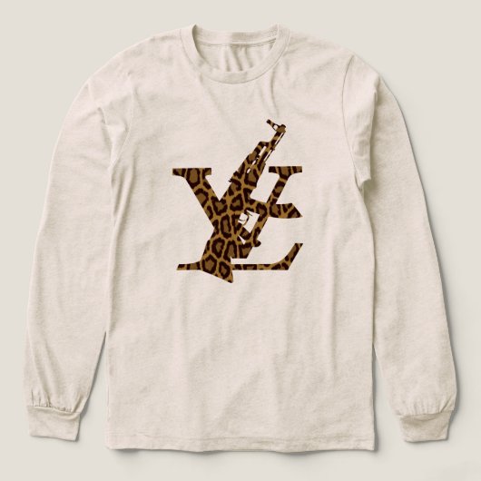 Leopard Design Shirt luxury Designer logo unique トライブレンドＴシャツ (デザイン正面)