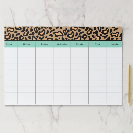 Leopard Desk Office Scheduleプランナー ペーパーパッド (インサイチュ)
