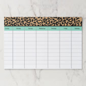 Leopard Desk Office Scheduleプランナー ペーパーパッド (正面)