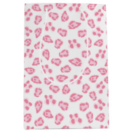 Leopard Dot in Pink ミディアムペーパーバッグ