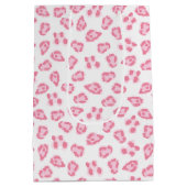 Leopard Dot in Pink ミディアムペーパーバッグ (裏面)
