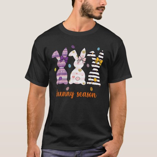 Leopard Easter Bunny Rabbit Cute Easter Trio Bunny Tシャツ (正面)