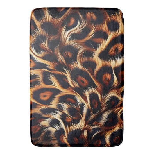 Leopard Edge:シャワーにしゃれているエキゾチックを追加 バスマット (正面縦)