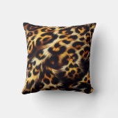 Leopard Elegance:ショーを盗む クッション (裏面)