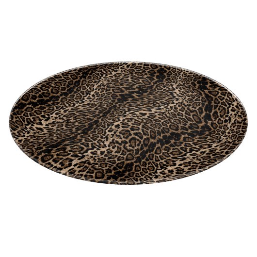 Leopard Elegant print カッティングボード (角)