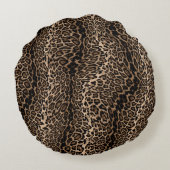 Leopard Elegant print Cushion Set ラウンドクッション (裏面)
