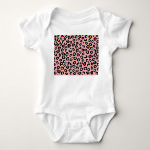 Leopard Exotic:シームカラフルレスおもしろい。 ベビーボディスーツ