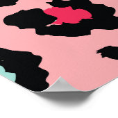 Leopard Exotic：シームカラフルレスおもしろい。 ポスター (角)