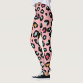 Leopard Exotic：シームカラフルレスおもしろい。 レギンス (左)