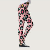 Leopard Exotic：シームカラフルレスおもしろい。 レギンス (右)