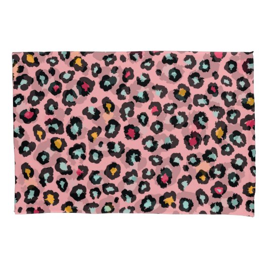 Leopard Exotic:シームカラフルレスおもしろい。 枕カバー (正面)
